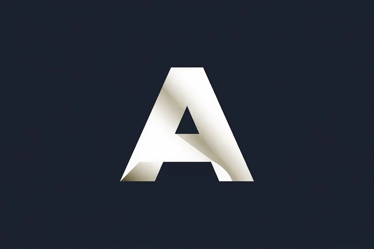PL Admin Bot lettermark — a metallic A on navy